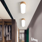 Plafonnier LED Nordique Bois & Métal — 65cm