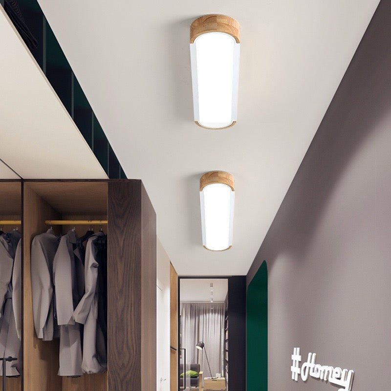 Plafonnier LED Nordique Bois & Métal — 65cm