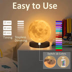 Lampe Lune 3D Flottante Magnétique - Veilleuse LED 16 Couleurs