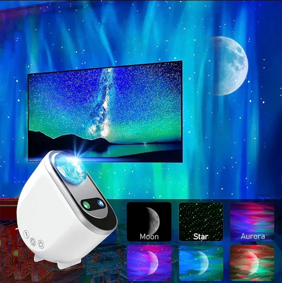 Projecteur Aurora Borealis – Veilleuse Galaxie & Étoiles