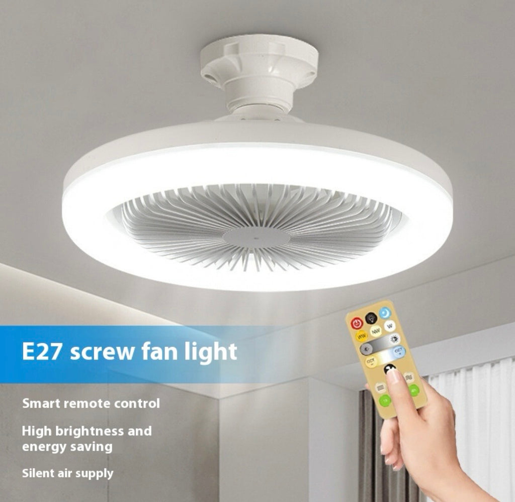 Ventilateur Plafonnier LED avec Télécommande — E27