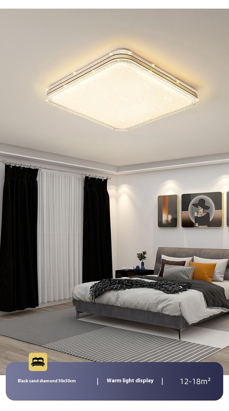 Plafonnier LED Cristal Acrylique Carré – Design Élégant