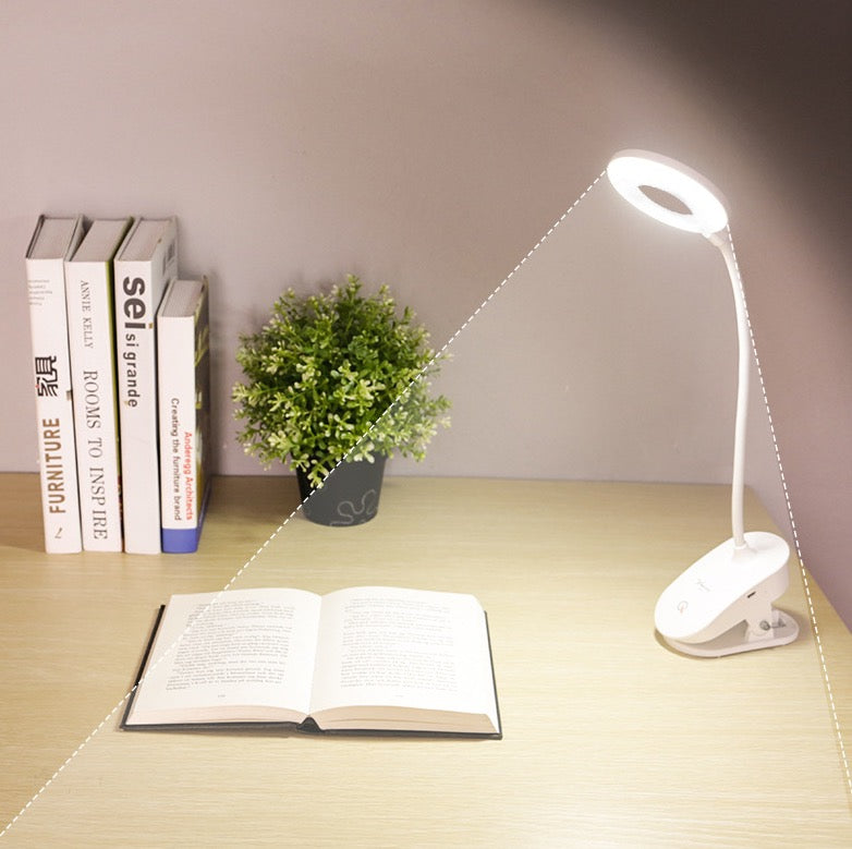 Lampe de Bureau LED USB avec Pince – Protection Oculaire