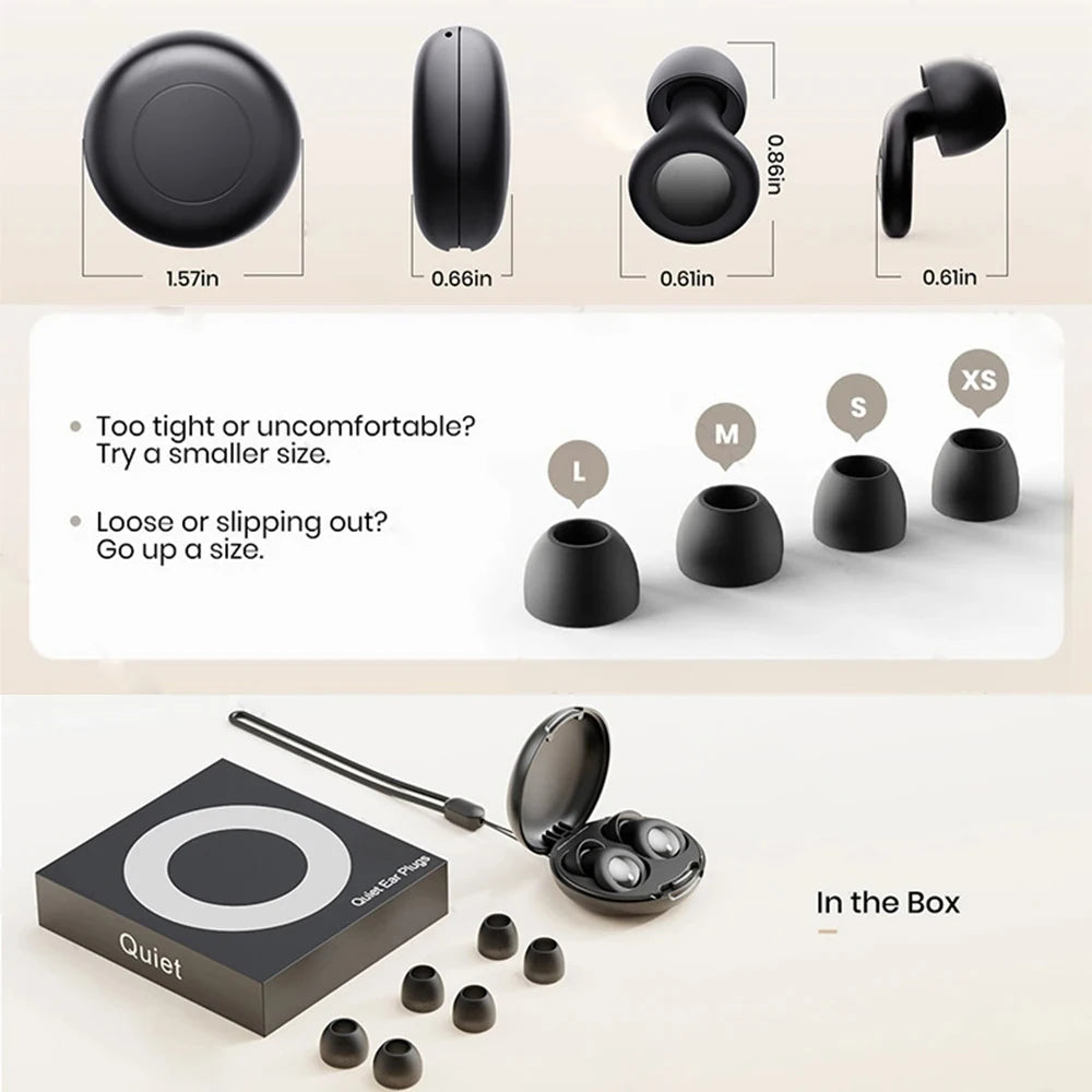 Silicone earplugs - Noise reduction for sleeping