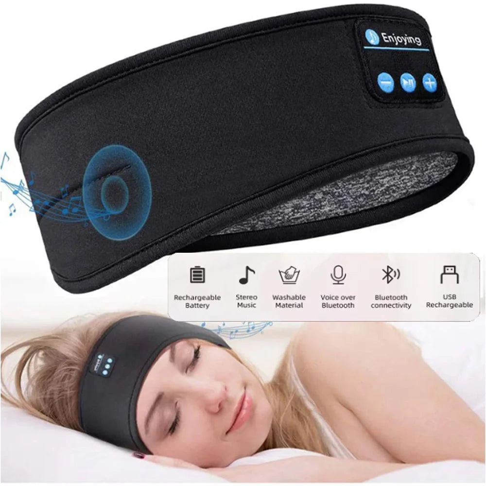 Masque de sommeil Bluetooth - Bandeau musical sans fil pour dormir